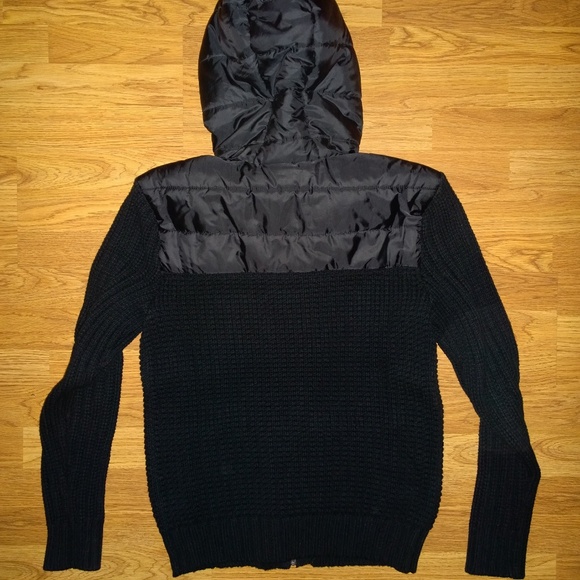 Men's EXPRESS Hooded Knit Sweater | Jacket | Coat - Picture 5 of 7